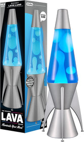 Lava The Original Lamp - 14.5 Gray Stratosphere – Retro Rocket Liquid Motion Lamp - White and Blue Liquid - Item #2390 (Amazon Exclusive)