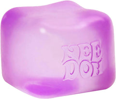 Schylling NeeDoh Nice Cube -Sensory Squeeze Toy with Super Solid Squish - 2.25 Cube (Purple)