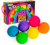Schylling NeeDoh Rainboh Teenie - Sensory Squeeze Toy - Contains 6 Mini Groovy Globs - 1.5 Wide - Multicolored