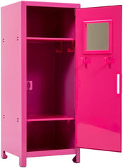 Schylling Girls Talk Pink Mini Locker - 11.25 Decorative Metal Storage Locker with 17 Mix-and-Match Magnets. Lock. and Keys - Ages 4-12