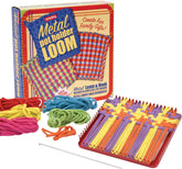 Schylling Metal Pot Holder Loom Kit - Classic Durable Weaving Frame to Make Pot Holders - Includes Loom. Hook. Instructions. and 80 Colorful Cotton Loops - Ages 5 and Up