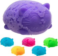 Schylling Needoh Wild Cats Fuzz Ball - Sensory Squeeze Toy - Colors May Vary
