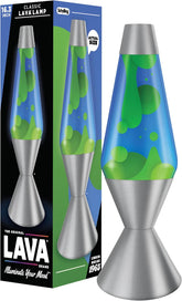 Lava The Original Lamp - 16.3 Emerald Tide – Classic Liquid Motion Lamp - Yellow Wax and Blue Liquid - Item #5139 (Amazon Exclusive)