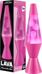 Lava The Original Lamp - New 14.5 Wild Pink – Classic Liquid Motion Lamp - White Wax and Pink Liquid - Item #2361 (Amazon Exclusive)