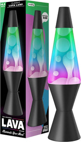 The Original Lava® Lamp - 14.5 Gunmetal Grey - Classic Liquid Motion Lamp - Tri-Colored Green/Blue/Purple - Item #2098 (Amazon Exclusive)