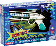 Schylling Cosmic Shock Phaser - Kids Blaster Toy for Pretend Play - Lights Up and Spins - Ages 3 and Up