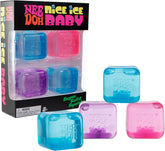 Schylling NeeDoh Nice Ice Baby 4 Pack - Sensory Squeeze Toy - 1.5 Cube - Colors May Vary