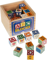 Schylling ABC Wooden Alphabet Blocks Toy