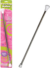 Schylling Twirling Baton - Metal Kids Baton - Rubberized Ends in Assorted Pink. White. and Purple Colors - Ages 3 and Up - One Baton