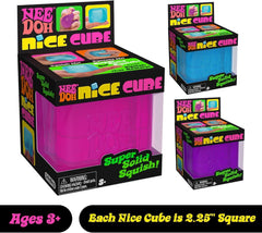 Schylling NeeDoh Nice Cube -Sensory Squeeze Toy with Super Solid Squish - 2.25 Cube