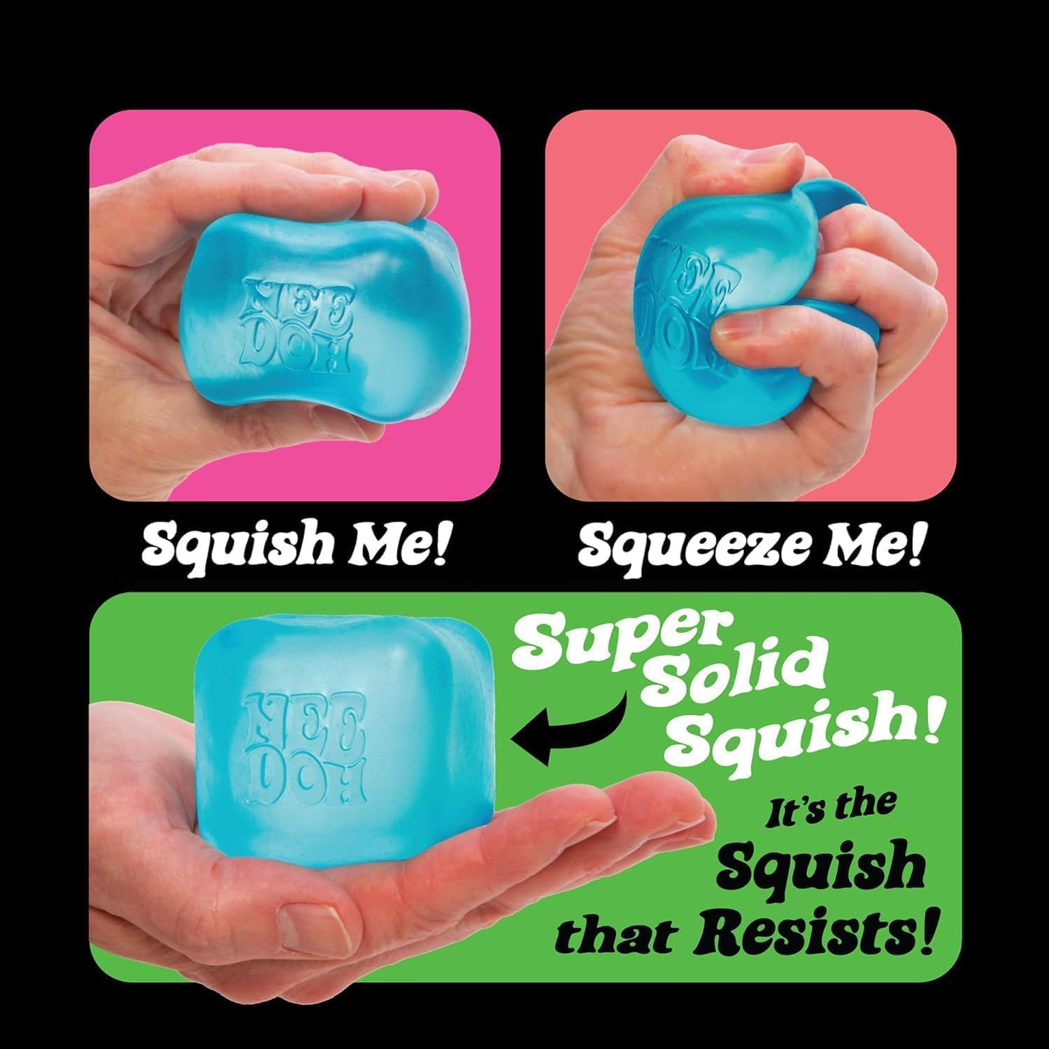Schylling NeeDoh Nice Cube -Sensory Squeeze Toy with Super Solid Squish - 2.25 Cube