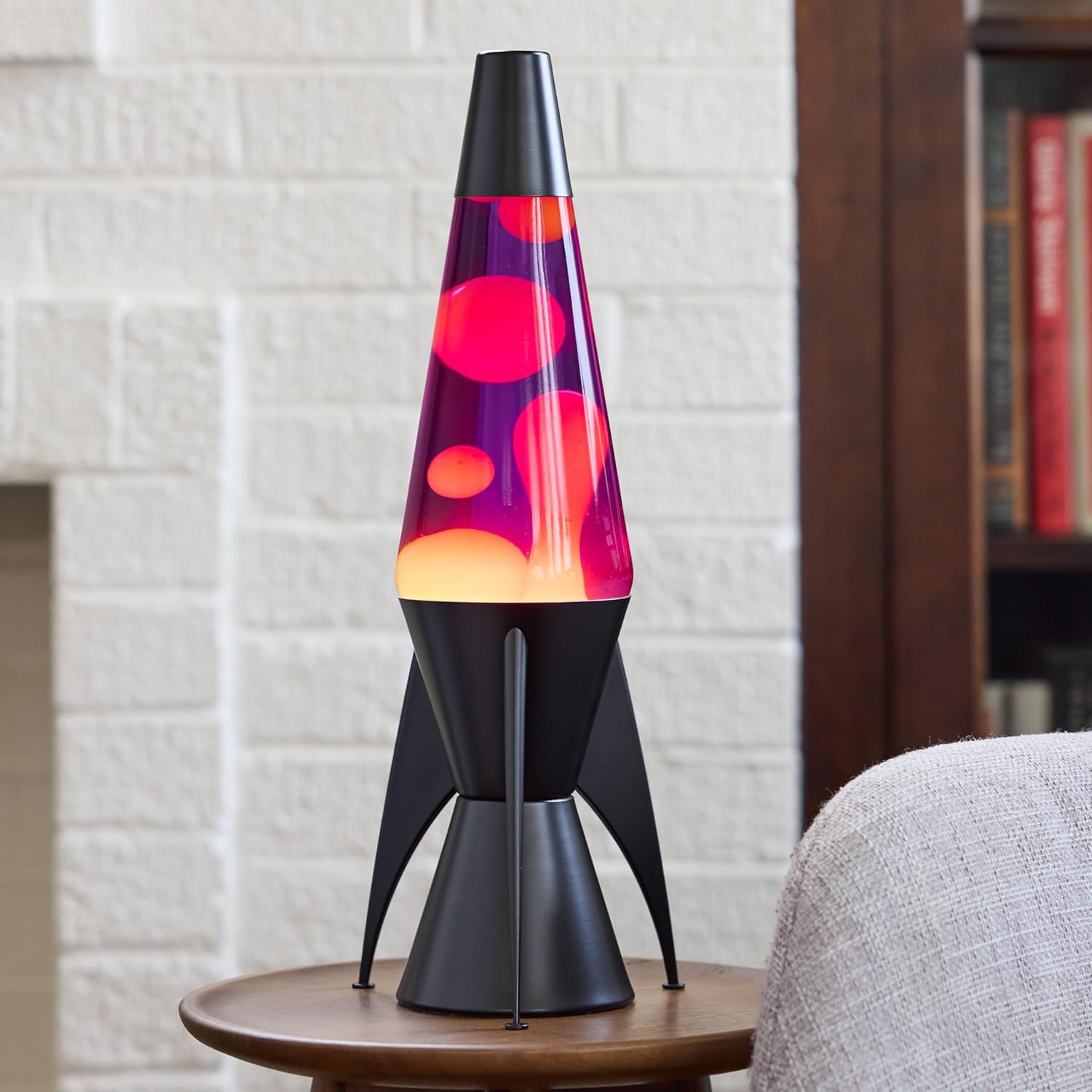 Lava The Original Lamp - 14.5 Evenfall – Retro Rocket Liquid Motion Lamp - Yellow Wax and Purple Liquid - Item #2391 (Amazon Exclusive)