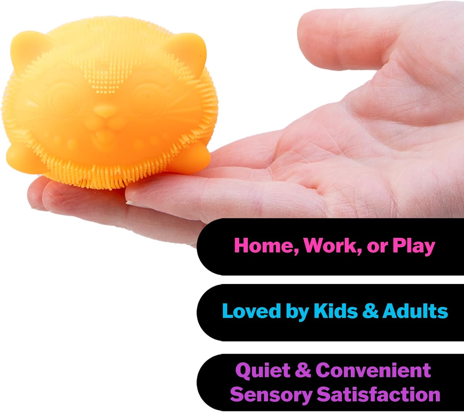 Schylling Needoh Wild Cats Fuzz Ball - Sensory Squeeze Toy - Colors May Vary