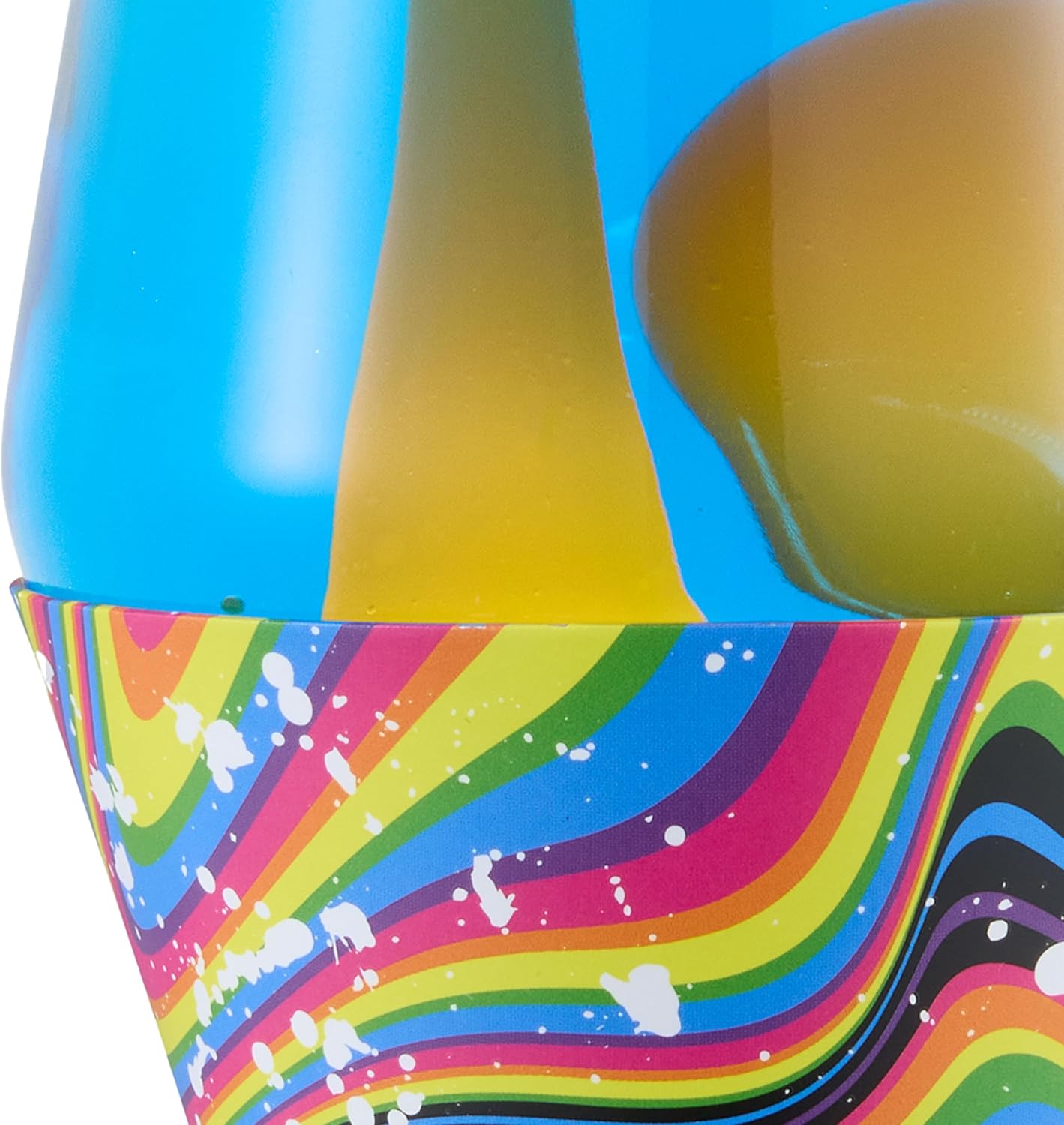 Lava The Original Lamp - 14.5 Splattered Distortion – Classic Liquid Motion Lamp - Orange Wax and Blue Liquid - Item #2427 (Amazon Exclusive)