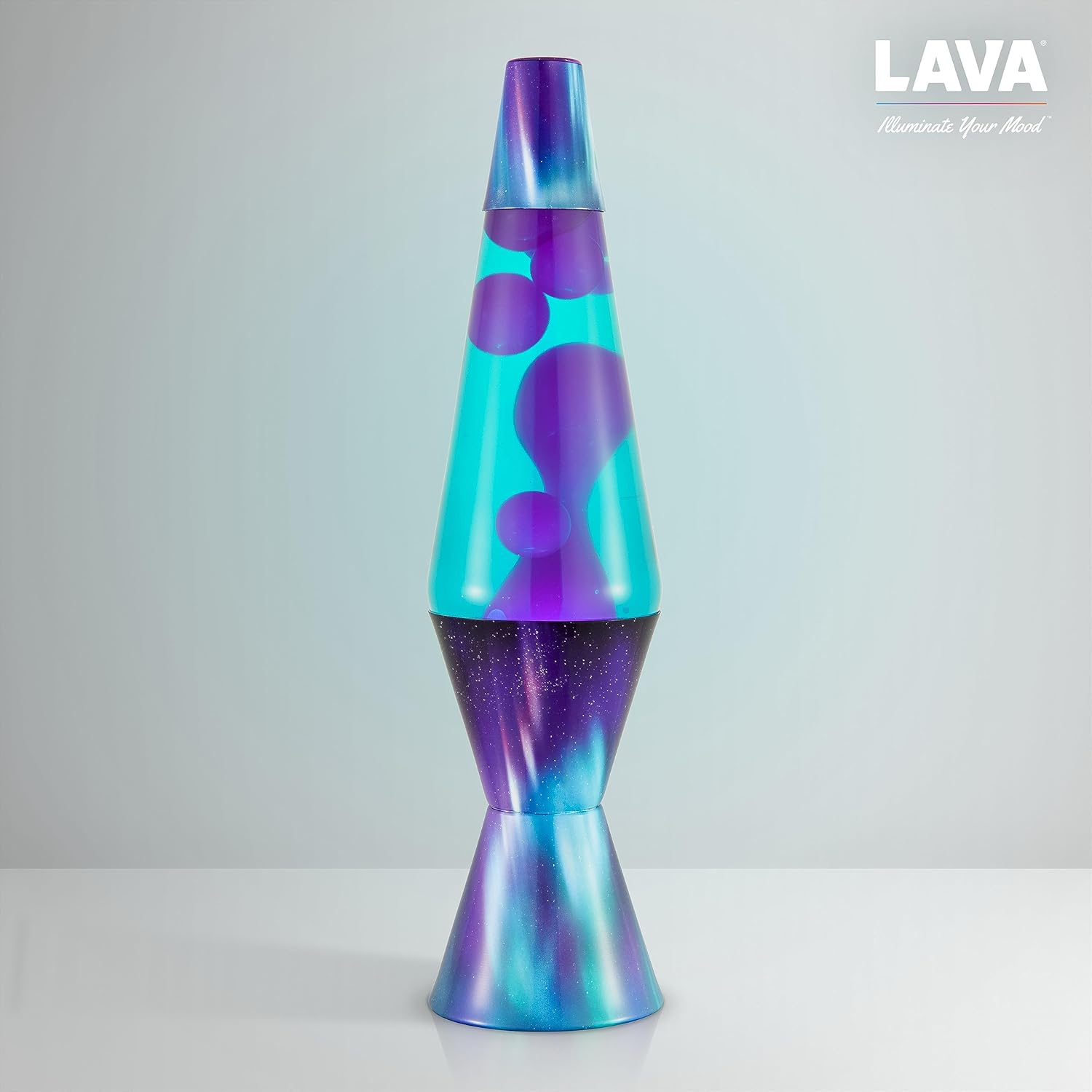 The Original Lava® Lamp - 14.5 Aurora Borealis – Classic Liquid Motion Lamp - Purple Wax and Blue Liquid - Item #2047 (Amazon Exclusive)