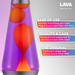 Lava® Lamp - 14.5 Purple Sunset - The Original Motion Light - Yellow Wax and Purple Liquid - Item #2635 (Amazon Exclusive)