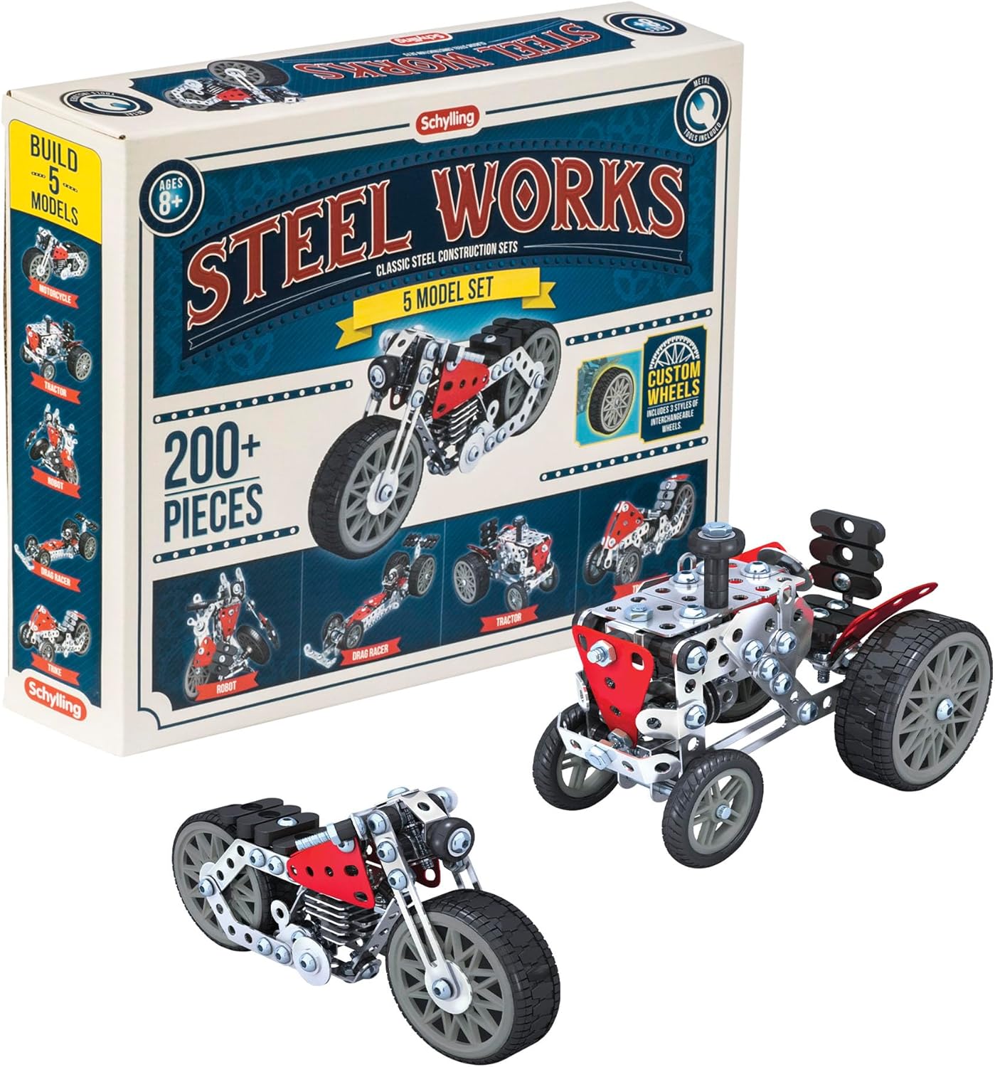 Schylling Steel Works 5 Model Construction Building Kit