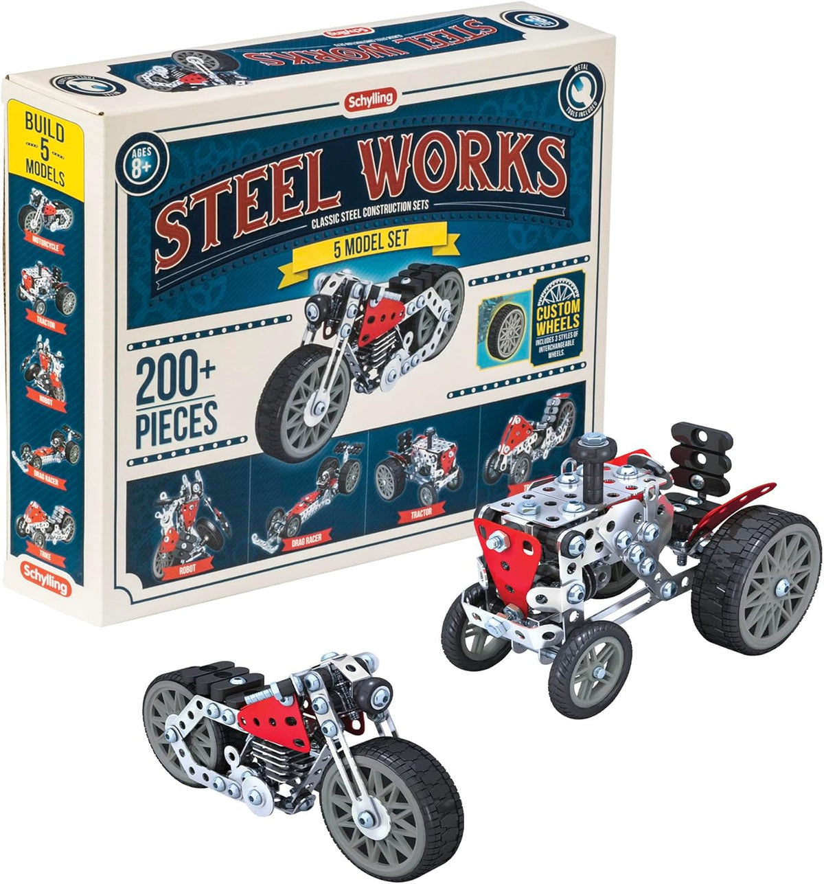 Schylling Steel Works 5 Model Construction Building Kit