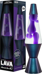 Lava The Original Lamp - 14.5 Black Iris – Classic Liquid Motion Lamp - Purple Wax and Clear Liquid - Item #2425 (Amazon Exclusive)