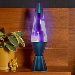 Lava The Original Lamp - 14.5 Black Iris – Classic Liquid Motion Lamp - Purple Wax and Clear Liquid - Item #2425 (Amazon Exclusive)