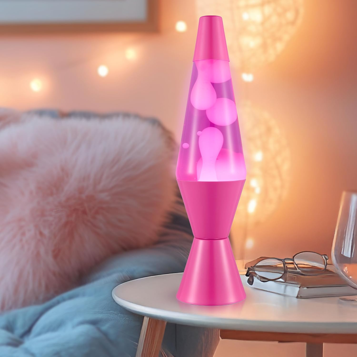 Lava The Original Lamp - New 14.5 Wild Pink – Classic Liquid Motion Lamp - White Wax and Pink Liquid - Item #2361 (Amazon Exclusive)
