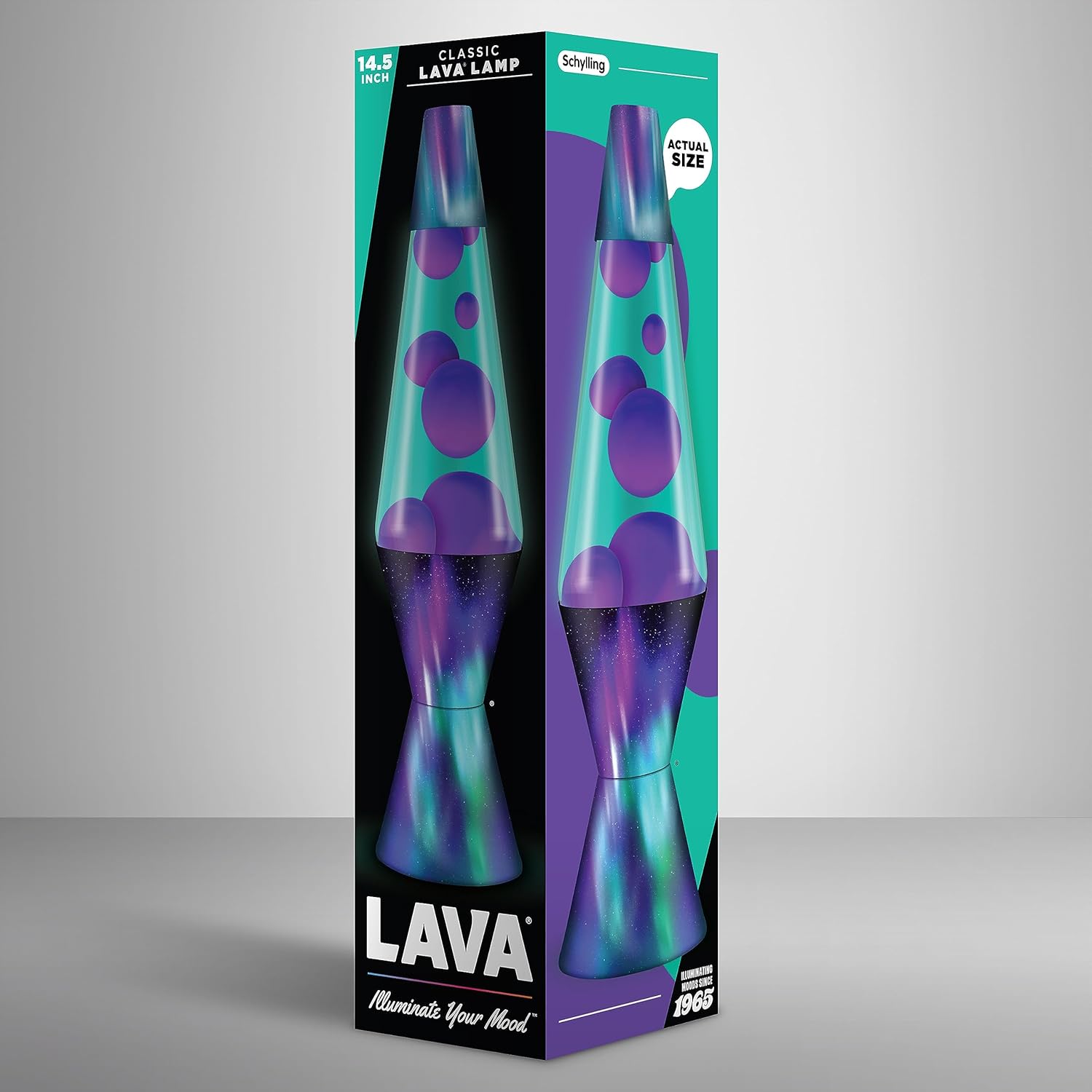 The Original Lava® Lamp - 14.5 Aurora Borealis – Classic Liquid Motion Lamp - Purple Wax and Blue Liquid - Item #2047 (Amazon Exclusive)