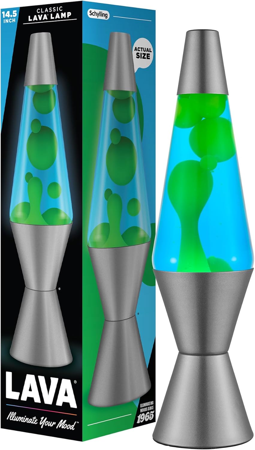 Lava® Lamp - 14.5 Deep Ocean - The Original Motion Light - Yellow/Green Wax and Blue Liquid - Item #2634 (Amazon Exclusive)