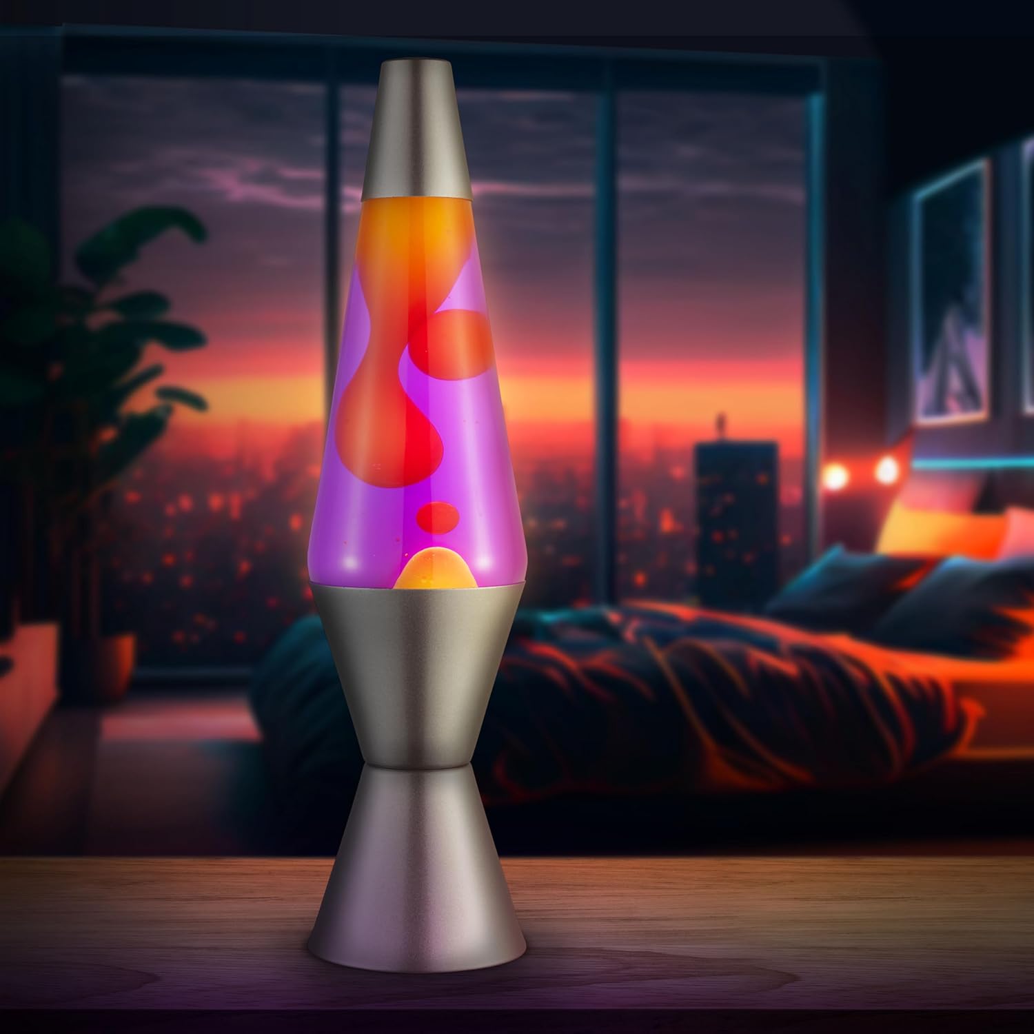 Lava® Lamp - 14.5 Purple Sunset - The Original Motion Light - Yellow Wax and Purple Liquid - Item #2635 (Amazon Exclusive)
