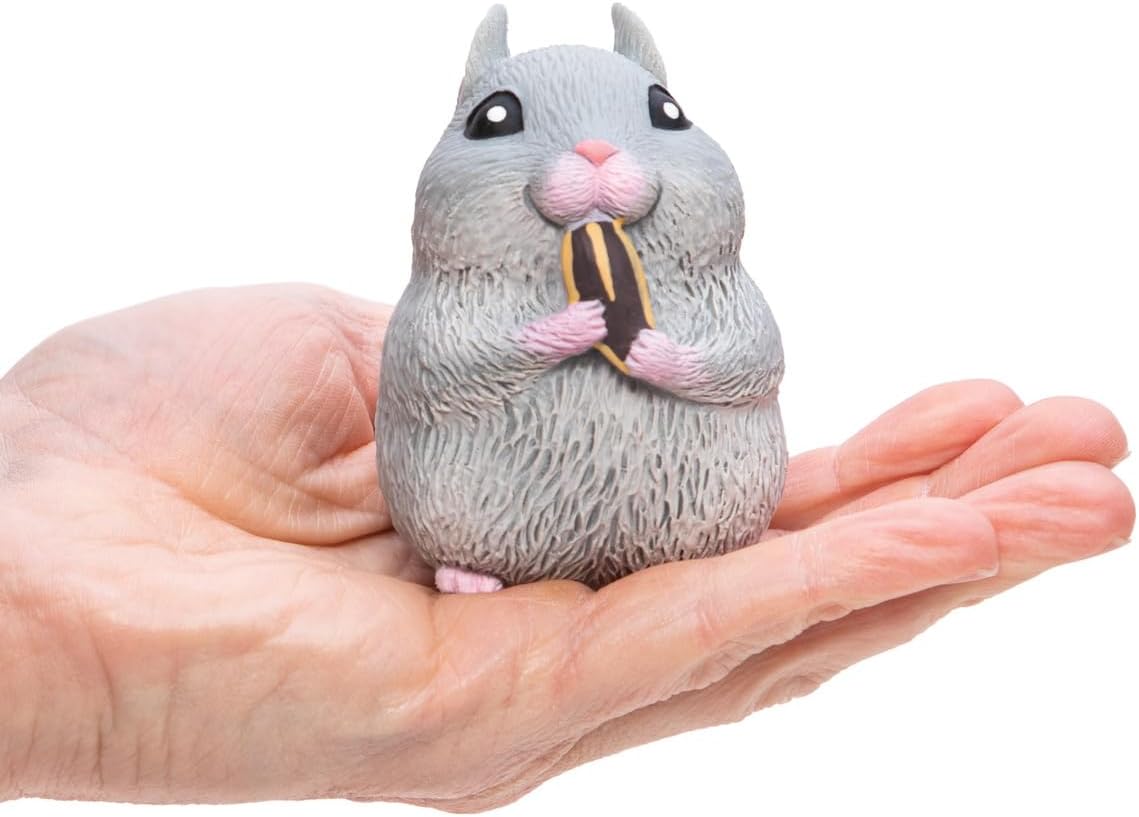 Schylling Chonky Cheeks Hamster - Squishy Squeeze Toy - Color May Vary - Age 3+ (Pack of 1)