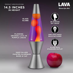 Lava® Lamp - 14.5 Purple Sunset - The Original Motion Light - Yellow Wax and Purple Liquid - Item #2635 (Amazon Exclusive)