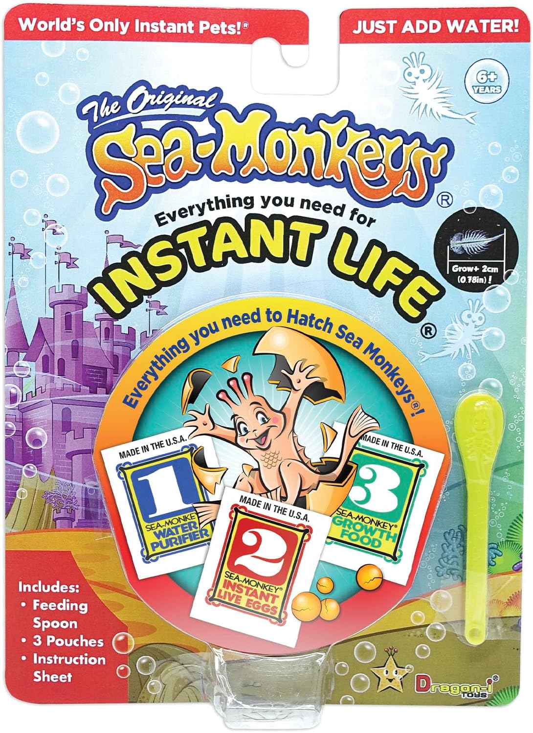 Sea-Monkeys® Instant Life - World's Only Instant Pets® - Ages 6+ (Pack of 1)