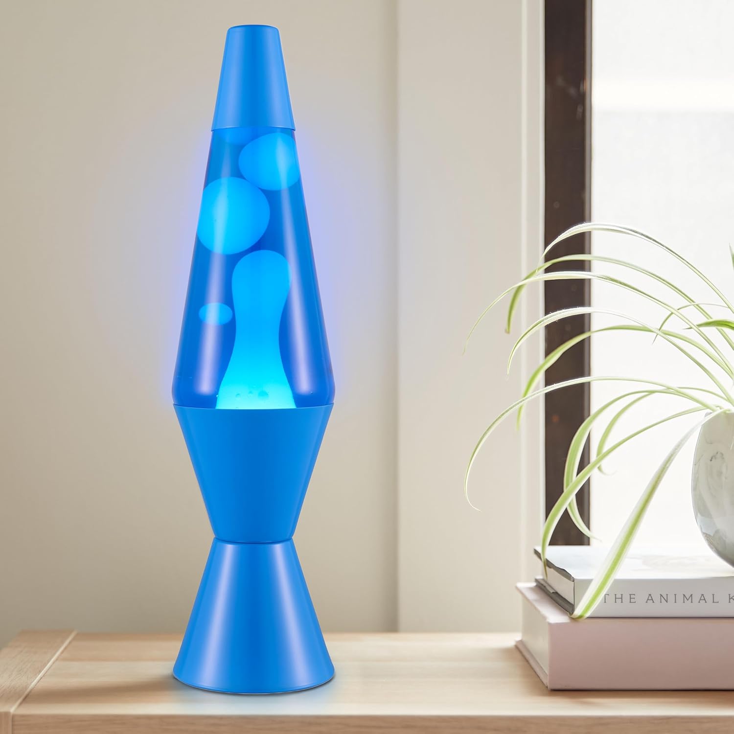 Lava The Original Lamp - New 14.5 Cerulean Blue – Classic Liquid Motion Lamp - White Wax and Blue Liquid - Item #2362 (Amazon Exclusive)