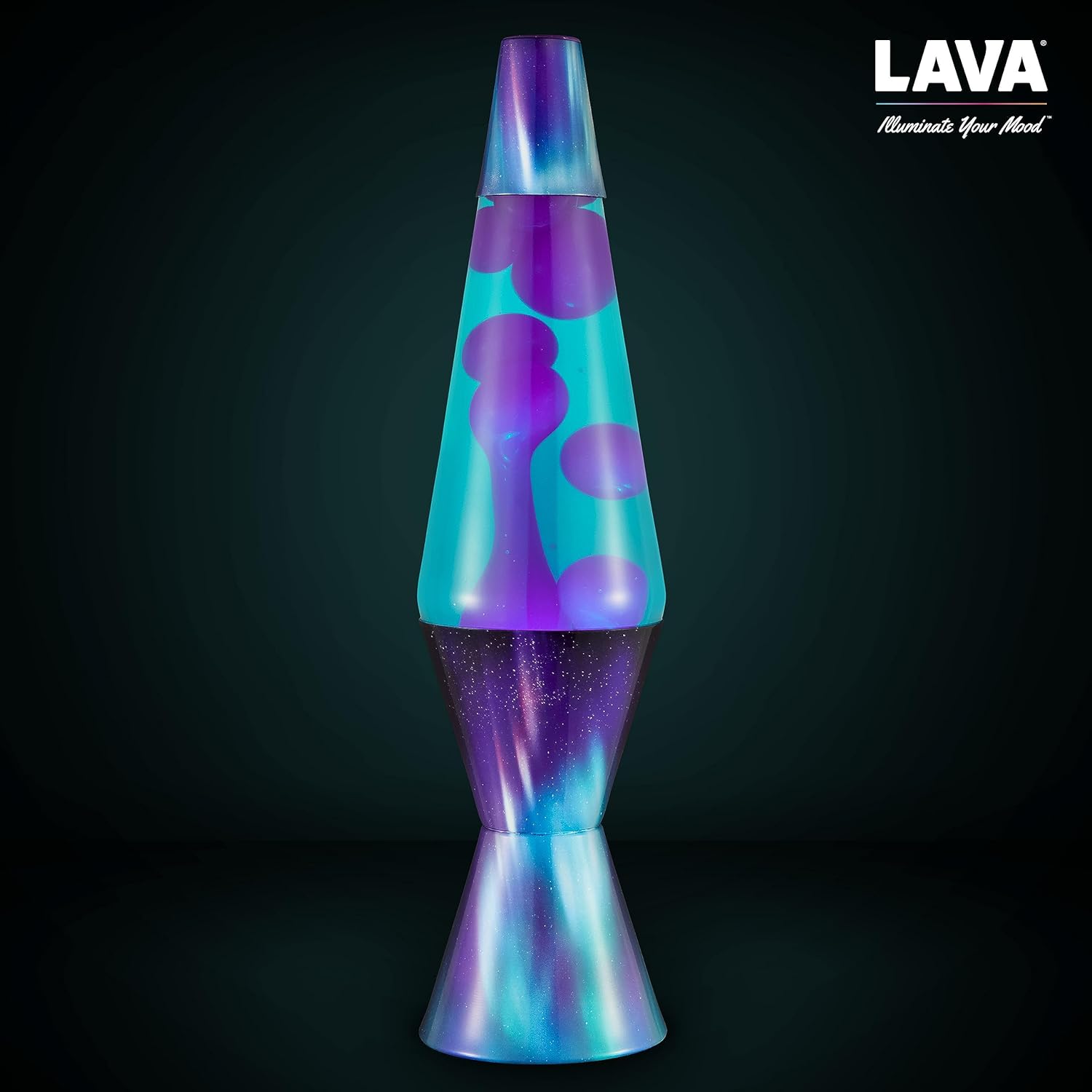 The Original Lava® Lamp - 14.5 Aurora Borealis – Classic Liquid Motion Lamp - Purple Wax and Blue Liquid - Item #2047 (Amazon Exclusive)