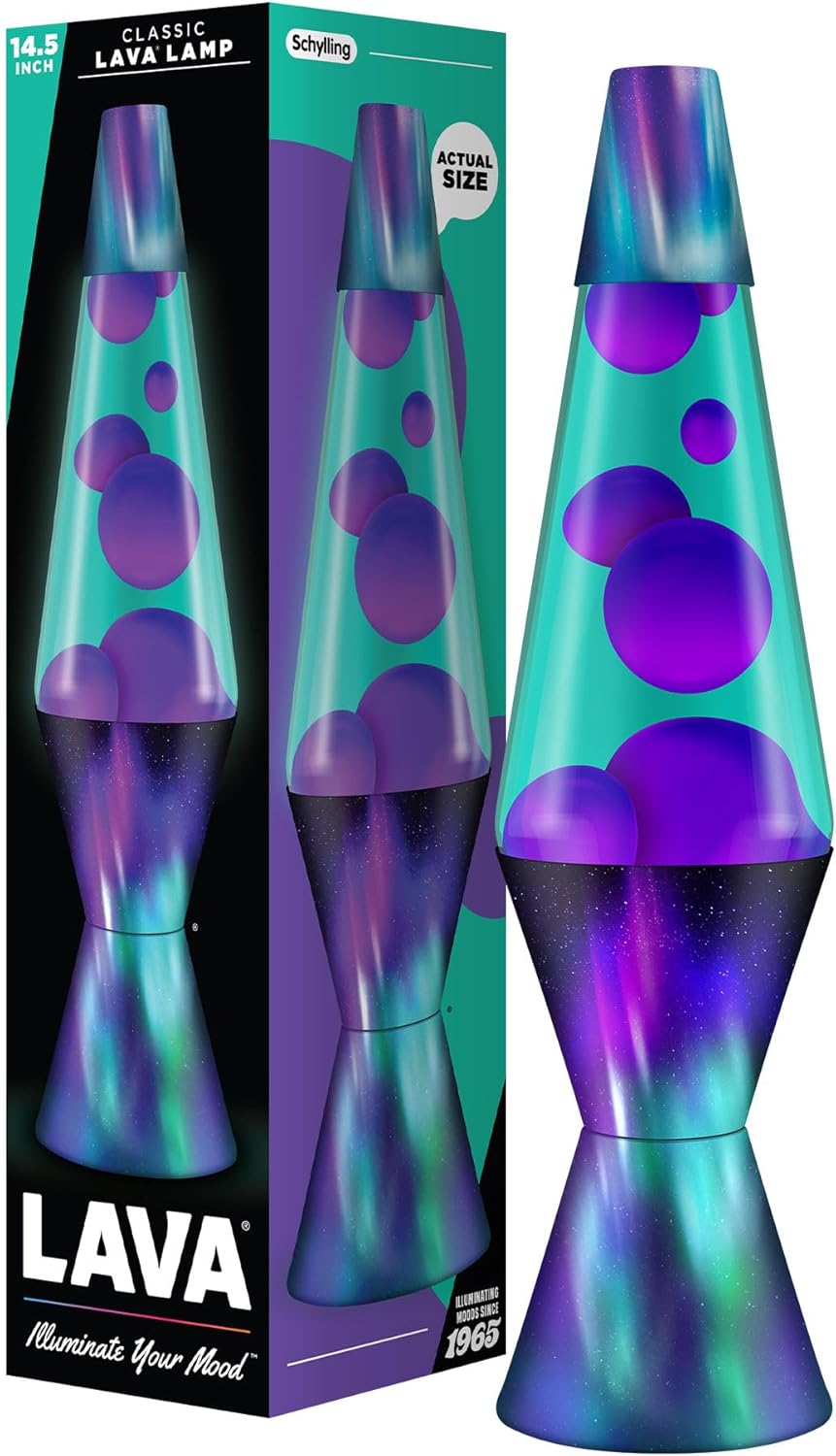 The Original Lava® Lamp - 14.5 Aurora Borealis – Classic Liquid Motion Lamp - Purple Wax and Blue Liquid - Item #2047 (Amazon Exclusive)