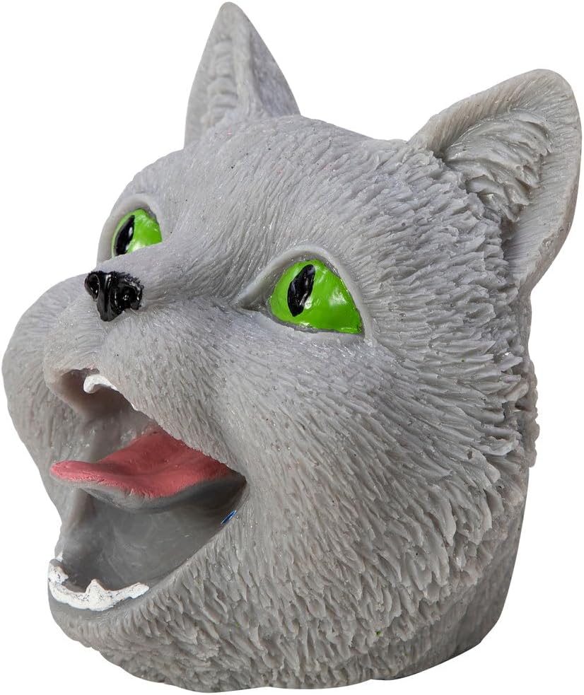 Schylling Cat Hand Puppet - Stretchy Detailed Texture and Painted Face - Color May Vary (Pack of 1)