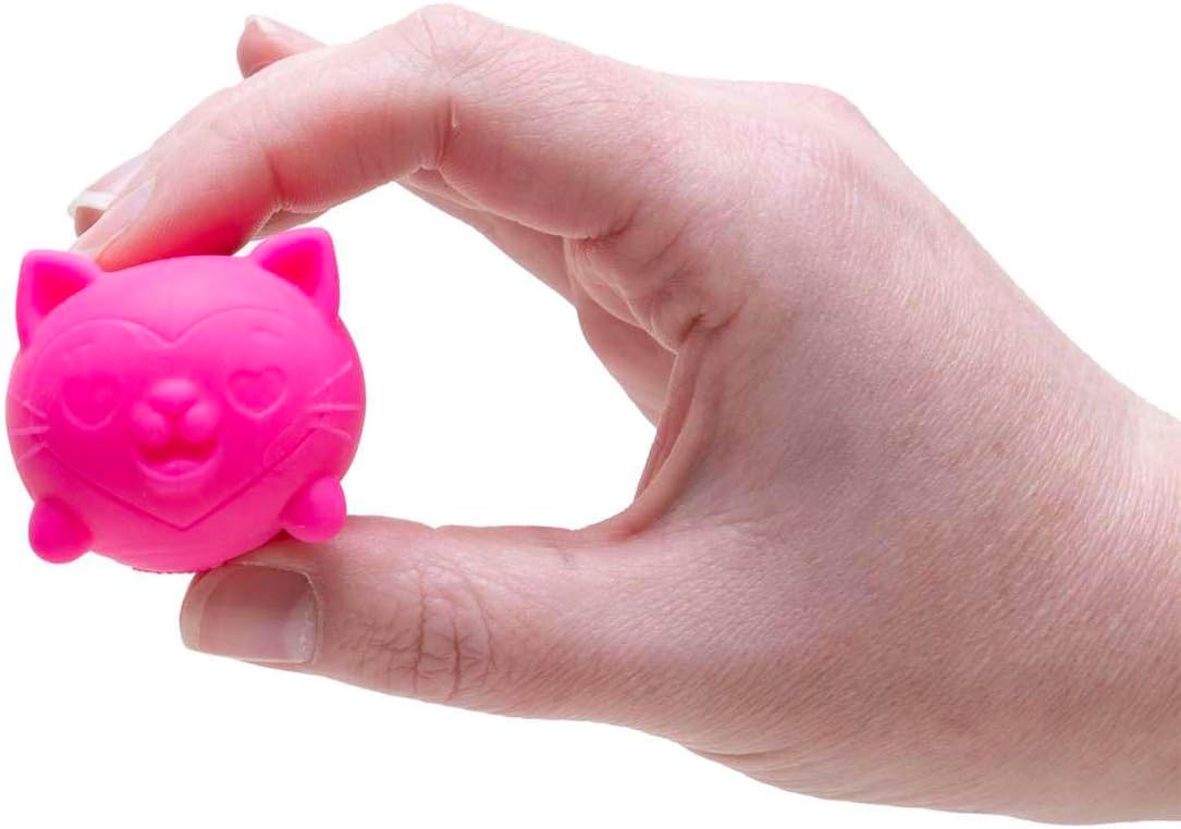 Schylling NeeDoh Cool Kitten Teenie Needoh 4 Pack - Sensory Squeeze Toy - 1.5 in Diameter - Colors May Vary