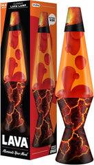 The Original Lava® Lamp - 14.5 Volcanic Crags - Classic Liquid Motion Lamp - Red Wax and Orange Liquid - #2078 (Amazon Exclusive)