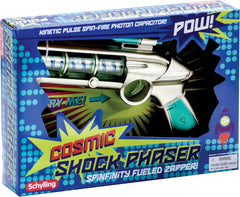 Schylling Cosmic Shock Phaser - Kids Blaster Toy for Pretend Play - Lights Up and Spins - Ages 3 and Up