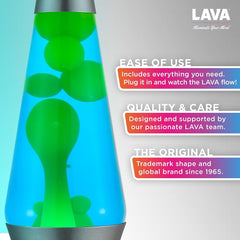 Lava® Lamp - 14.5 Deep Ocean - The Original Motion Light - Yellow/Green Wax and Blue Liquid - Item #2634 (Amazon Exclusive)