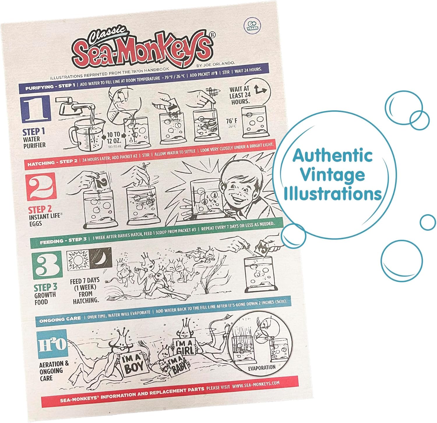 Sea-Monkeys: Retro Instant Life Kit - Tiny Brine Shrimp Growth Set. World's Only Instant Pet. Create Life. Just Add Water. Educational Kit. Kids 6+